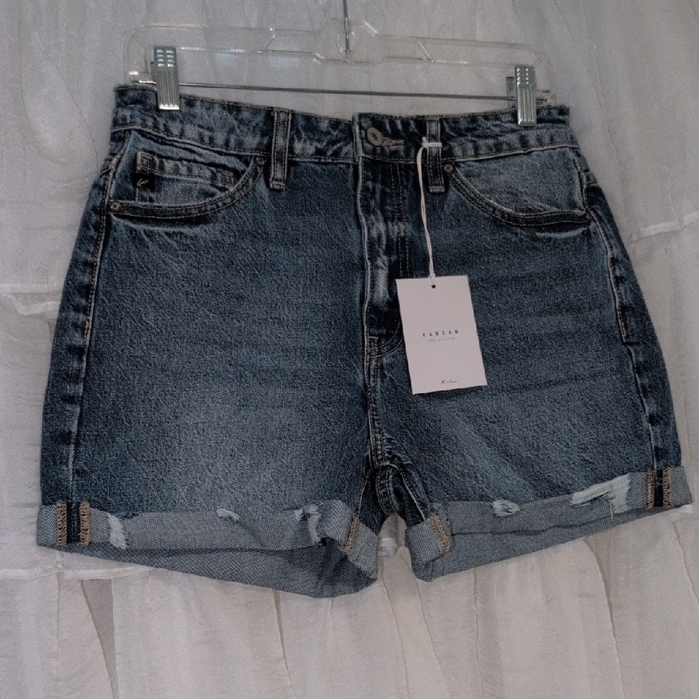 KanCan High Rise Blue Jean Shorts NWT